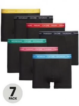 Calvin Klein 7 Pack Trunk - Black, Size XL, Men