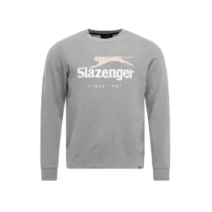 Slazenger 1881 Denis Crew Logo Sweater - Grey