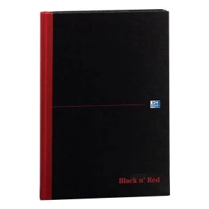Black n Red A4 90gm2 192 Pages Ruled Casebound Notebook Pack of 5