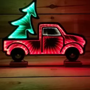 40cm Red and Green LED Infinity Truck Christmas Decoration