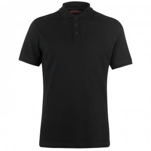 Pierre Cardin Plain Polo Shirt Mens - Black