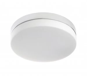 Wickes Hudson Glass Flat Round LED Ceiling Light - 18W
