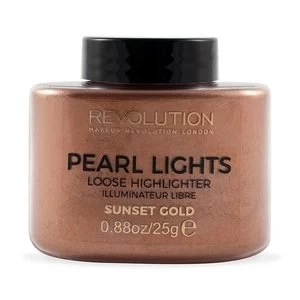 Makeup Revolution Pearl Lights Loose Highlighter Sunset Gold Gold