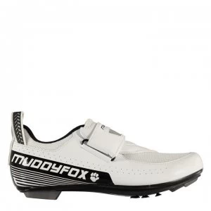 Muddyfox TRI100 Mens Cycling Shoes - White/Black