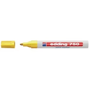 Edding 750 Paint Marker Bullet Tip 2 4mm Yellow 1 x Pack of 10 Paint Markers