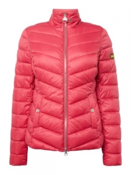 Barbour Aubern Chevron Quilted Jacket Pink