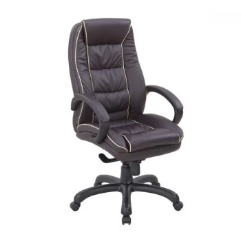 Truro Leather Office Chair - Burgundy