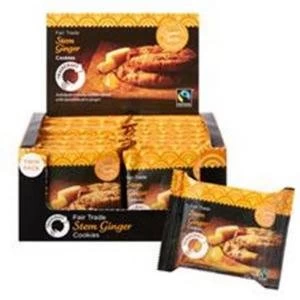 Traidcraft Cookies Stem Ginger Fairtrade 2 Per Minipack Pack of 16