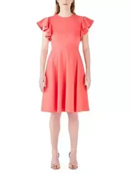 Kate Spade New York Flutter Sleeve Ponte Dress - Pink