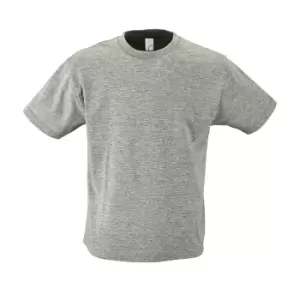 SOLS Kids Regent Short Sleeve T-Shirt (2yrs) (Grey Marl)