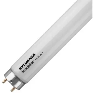 Sylvania Fluorescent 3ft T8 Tube 30W G13 Dimmable Foodstar Meat FHE30W 176 3000K Warm White 910mm Length 2-Pin Light
