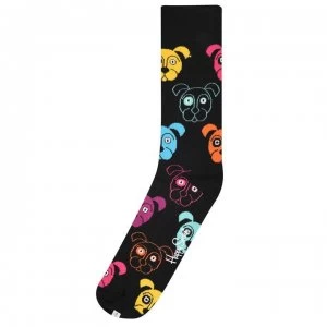 Happy Socks Dog Socks - Black 9001