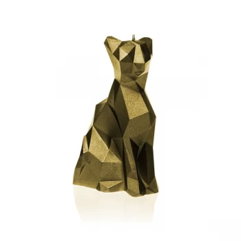 Classic Gold Low Poly Cat Candle