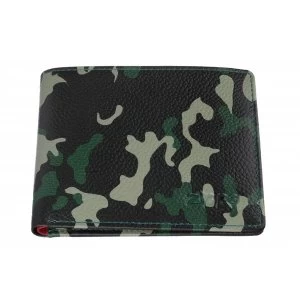 Zippo Leather Bi-Fold Wallet Green Camouflage (10.8 x 8.6 X 2.5cm)