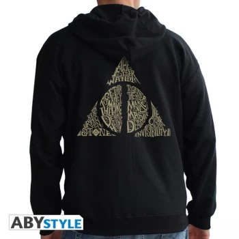 Harry Potter - Deathly Hallows Mens Small Hoodie - Black