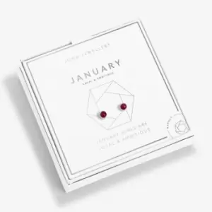 January Birthstone Boxed Earrings 5528
