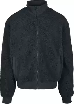 Urban Classics Boxy Sherpa Jacket, Black, Male, Jackets & Outerwear, TB4487-00007