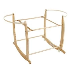 Clair de Lune Deluxe Rocking Moses Basket Stand Natural
