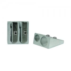 Classmaster Double Hole Pencil Sharpener Metal Pack of 25 PSM225