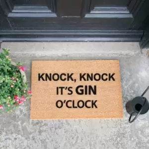 Artsy Doormats Knock Knock It's Gin O'clock Doormat