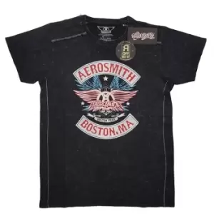 Aerosmith - Boston Pride Unisex XX-Large Snow Wash T-Shirt - Black