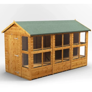 12x6 Power Apex Potting Shed - Brown