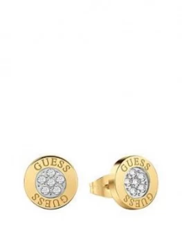Guess Guess Love Knot Gold Crystal Set Logo Ladies Stud Earrings, One Colour, Women