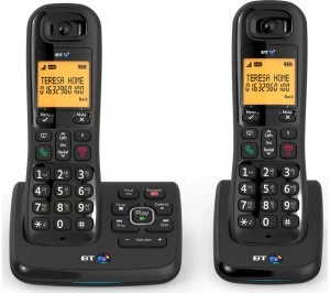 BT XD56 Cordless Phone with Answering Machine Twin Handsets