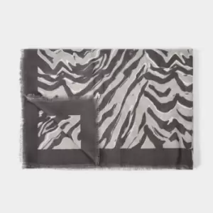 Grey Zebra Scarf Charcoal / Pale Grey KLS423