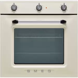 Smeg Victoria SF6905P1 Built In Electric Single Oven - Cream - A Rated