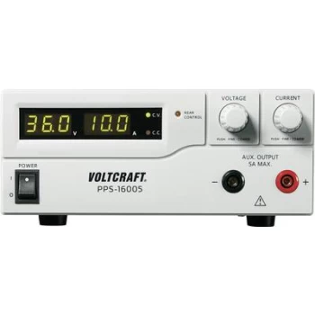 VOLTCRAFT PPS-16005 Bench PSU (adjustable voltage) 1 - 36 V DC 0 - 10 A 360 W USB , Remote programmable No. of outputs 2 x