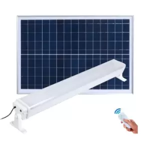 Callow 60W LED Solar Shed or Garage Strip Light with Solar Panel