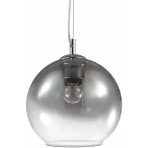 DISCOVERY FADE Chrome Pendant 1 light bulb in metal