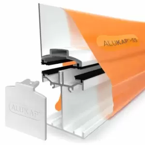 Alukap-SS Low Profile Wall Bar White - 3m