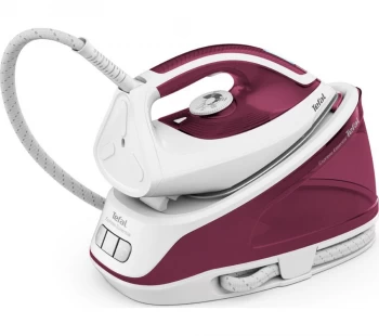 TEFAL Express Essential SV6110 Steam Generator Iron - White & Red, White