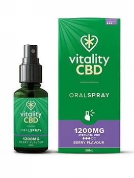 Vitality CBD Vitality CBD Oral Spray with MCT Oil Berry 1200mg, Multi, Women
