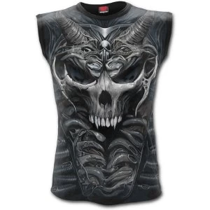 SkullArmour Allover Sleeveles Sleeveles Mens X-Large T-Shirt - Black