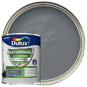 Dulux Weathershield Multi Surface Quick Dry Gallant Grey Satin Paint 750ml