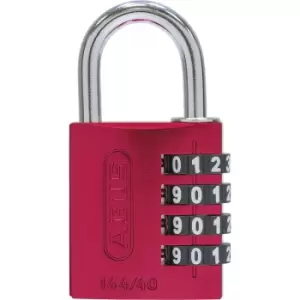 ABUS Combination lock, aluminium, 144/40 lock tag, pack of 6, red