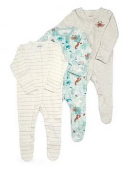 Mamas & Papas Lobster Sleepsuits 3 Pack Baby Boys