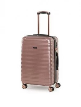 Rock Luggage Chicago Medium 8-Wheel Suitcase - Rose Pink