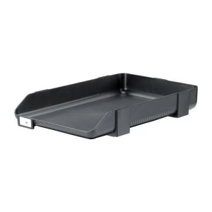 Rexel Agenda 55m Classic Letter Tray Stackable Charcoal Single