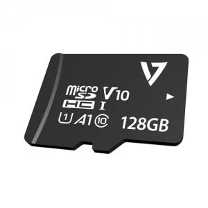 V7 128GB U3 V30 A1 MicroSDXC Card CL10 Ultra HD + Adapter