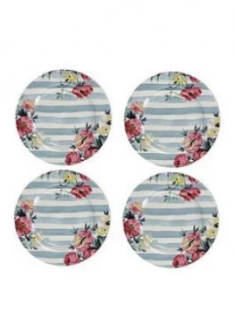 Kitchencraft Mikasa Clovelly Pink Floral Stripe Side Plate