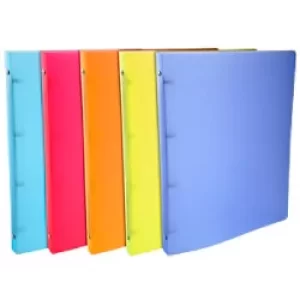 Linicolor PP Ring Binder 4O Ring 15mm, S20mm, A4, Assorted, Pack of 30