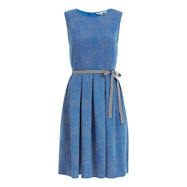 Yumi Blue Spotted 'Amber' Skater Dress - 8