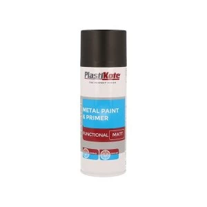 PlastiKote Trade Metal Spray Paint & Primer Gloss Black 400ml