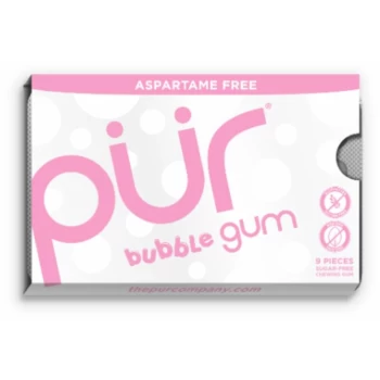 Bubblegum Gum - Blister - 9 Piece x 12 - 93306 - PUR