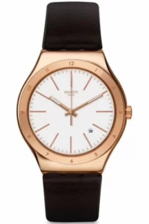Mens Swatch Tic-Brown Watch YWG405