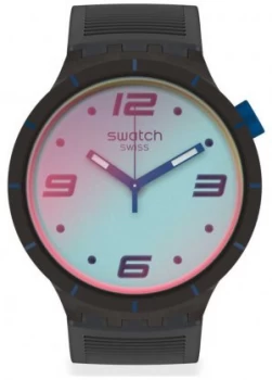 Swatch FUTURISTIC GREY Big Bold Grey Silicone Strap Watch